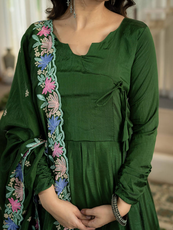 Heavy NC Vichitra Silk Anarkali Suit