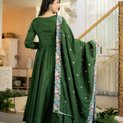 Heavy NC Vichitra Silk Anarkali Suit