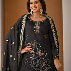 Heavy Vichitra Silk Sharara Palazzo Suit Set