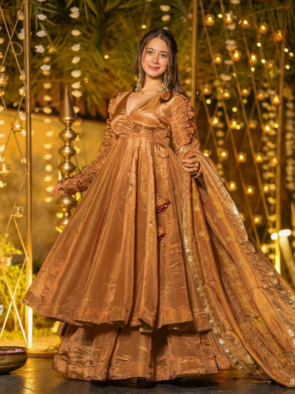 Heavy Fendy Silk Anarkali Suit