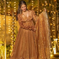 Heavy Fendy Silk Anarkali Suit