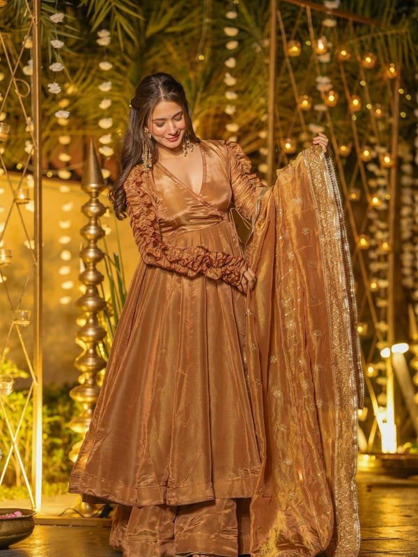 Heavy Fendy Silk Anarkali Suit