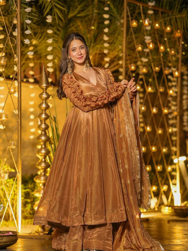 Heavy Fendy Silk Anarkali Suit