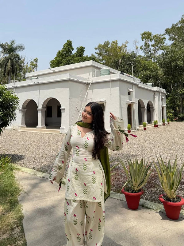 Heavy Pure Cameric Cotton Suit Set