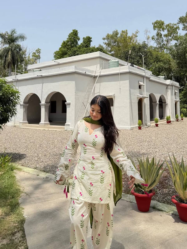 Heavy Pure Cameric Cotton Suit Set