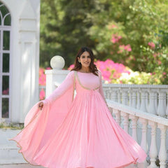 Heavy NC Vichitra Silk Anarkali Suit