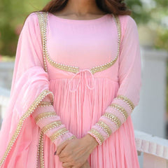 Heavy NC Vichitra Silk Anarkali Suit