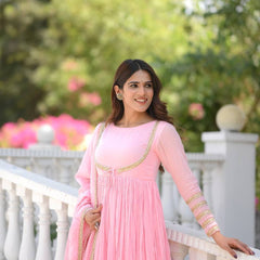 Heavy NC Vichitra Silk Anarkali Suit