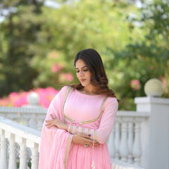 Heavy NC Vichitra Silk Anarkali Suit