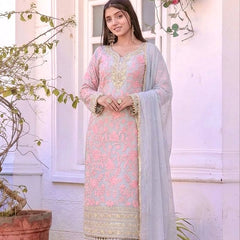 Heavy Faux Georgette Palazzo Suit Set