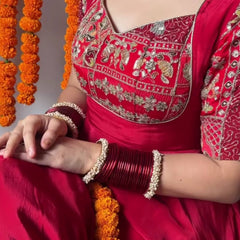 Heavy Natural Crep Silk With 5Mm Sequence And Heavy Embroidery Work Anarkali Suit