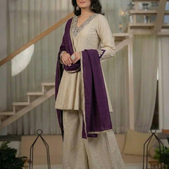 Designer Party Wear Look Top , Sharara Plazzo and Dupatta