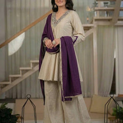 Designer Party Wear Look Top , Sharara Plazzo and Dupatta