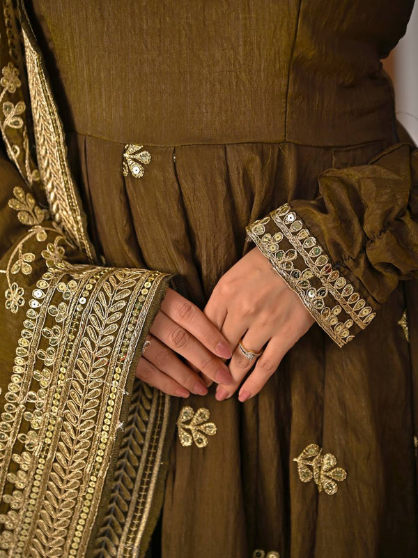 Heavy NC Vichitra Silk Anarkali Suit