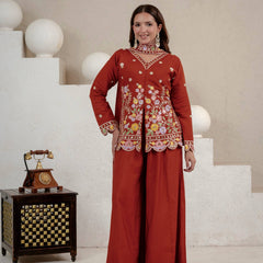 New Designer Party Wear Look Top , Sharara Plazzo and Dupatta, New Fancy Style
