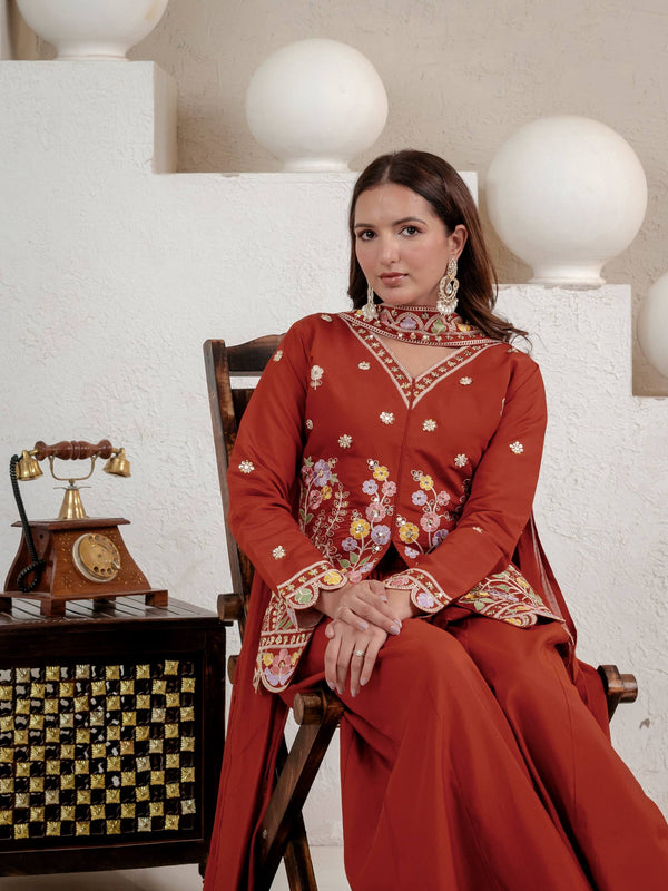 New Designer Party Wear Look Top , Sharara Plazzo and Dupatta, New Fancy Style