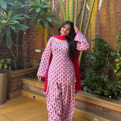 Heavy Pure Cameric Cotton Fully Fancy Sleeves With Latkan