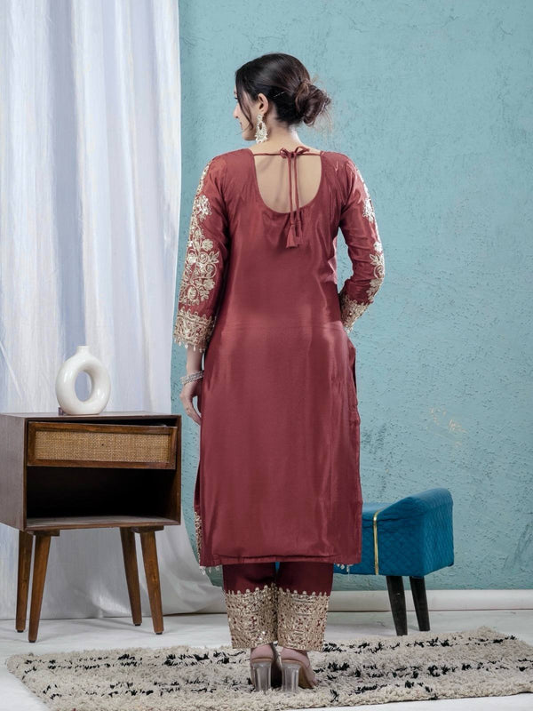 Pure Heavy Chinnon Silk Anarkali Suit