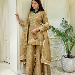 Pure NC Moss Silk Palazzo Suit Set