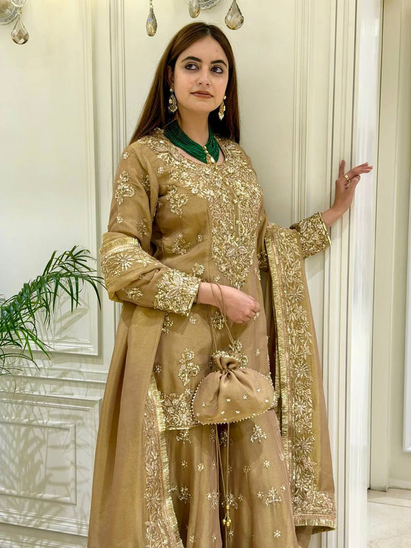 Pure NC Moss Silk Palazzo Suit Set