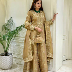 Pure NC Moss Silk Palazzo Suit Set
