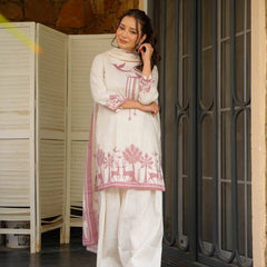 Heavy Cambric Cotton Fabric Farshi Salwar Suit Set