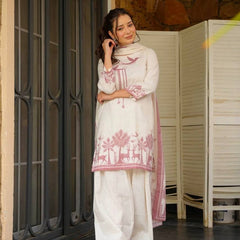 Heavy Cambric Cotton Fabric Farshi Salwar Suit Set