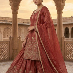 New Designer Party Wear Look Top , Sharara Plazzo and Dupatta, New Fancy Style