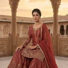 New Designer Party Wear Look Top , Sharara Plazzo and Dupatta, New Fancy Style