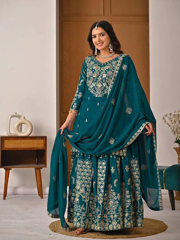 Heavy Chinnon Silk Top Lehenga