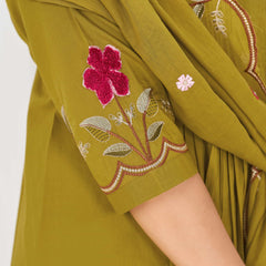 Anarkali Kurti Pant Dupatta Set
