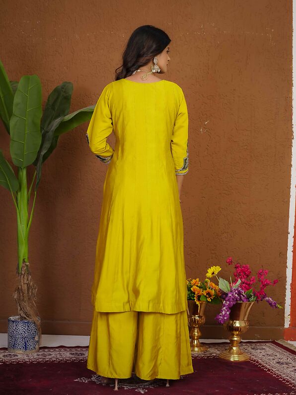 Anarkali Kurti Palazzo Dupatta Set