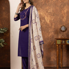 Elegant Straight Kurti Pant Dupatta Set