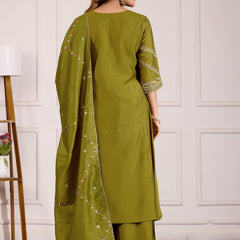 Anarkali Kurti Palazzo Dupatta Set
