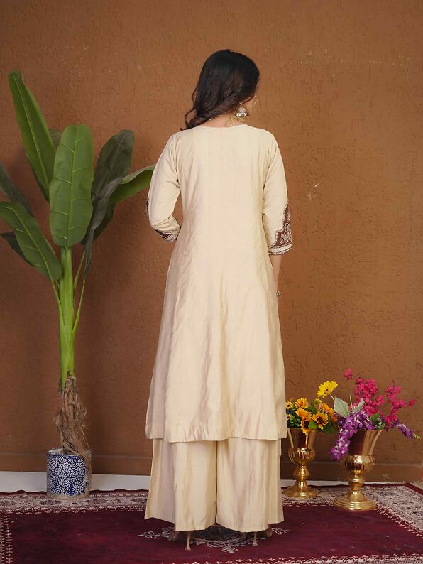 Anarkali Kurti Palazzo Dupatta Set