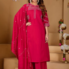 Anarkali Kurti Palazzo Dupatta Set