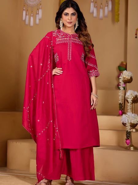 Anarkali Kurti Palazzo Dupatta Set