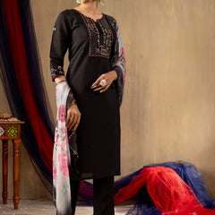 Elegant Straight Kurti Pant Dupatta Set