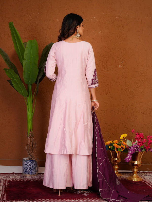 Anarkali Kurti Palazzo Dupatta Set