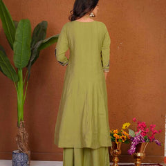 Anarkali Kurti Palazzo Dupatta Set