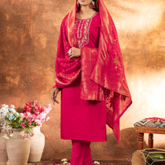 Elegant Straight Kurti Pant Dupatta Set