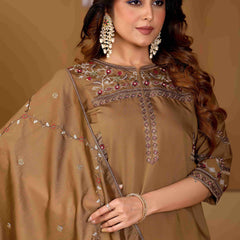 Anarkali Kurti Palazzo Dupatta Set