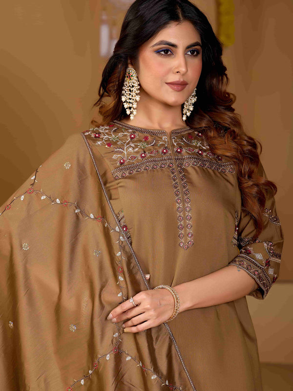 Anarkali Kurti Palazzo Dupatta Set