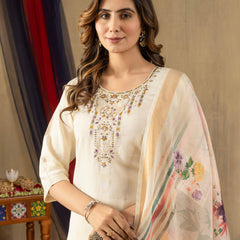Elegant Straight Kurti Pant Dupatta Set
