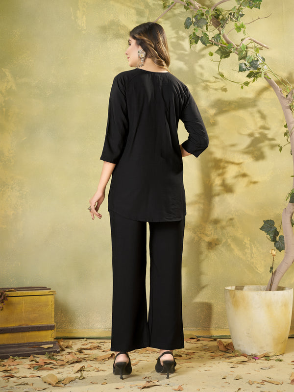 Embroidered Rayon Co-ord Set