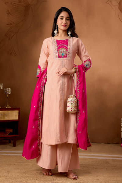 Anarkali Kurti  Palazzo Dupatta Set