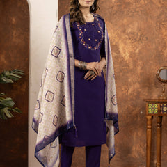 Elegant Straight Kurti Pant Dupatta Set