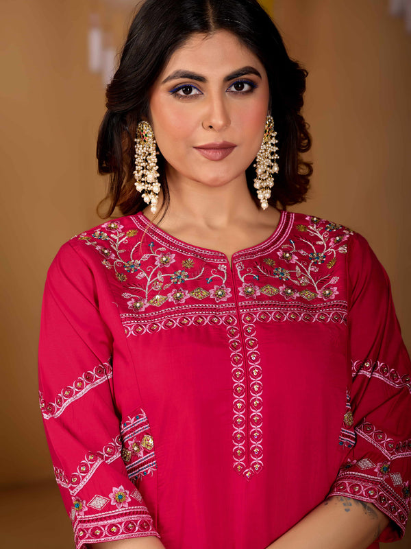 Anarkali Kurti Palazzo Dupatta Set