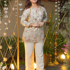Heavy Crepe Silk With Embroidery Top Bottom Suit Set