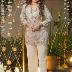 Heavy Crepe Silk With Embroidery Top Bottom Suit Set